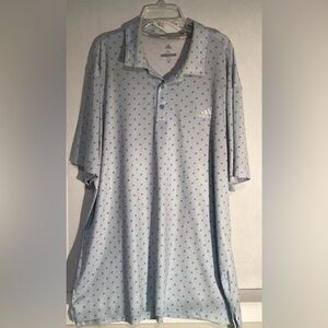 Adidas Polo Shirt Men Extra Large Adult Blue Golf Golfer All over Print Soft XL